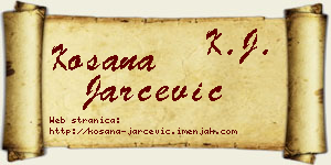 Kosana Jarčević vizit kartica